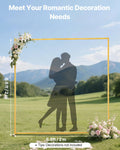 Arch Backdrop Stand 2x2m Square Gold Metal Wedding Party