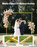 Arch Backdrop Stand 2x2m Square Gold Metal Wedding Party