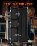 Bass Guitar Hard Case 1220mm Black PVC Padding Water-Resistant
