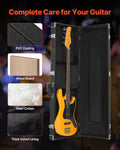 Bass Guitar Hard Case 1220mm Black PVC Padding Water-Resistant