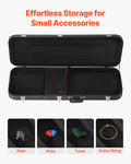 Bass Guitar Hard Case 1220mm Black PVC Padding Water-Resistant