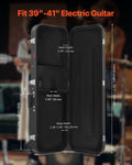 Electric Guitar Hard Case 1095mm Black PVC Padded Water-Resistant