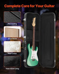 Electric Guitar Hard Case 1095mm Black PVC Padded Water-Resistant