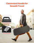 Electric Guitar Hard Case 1095mm Black PVC Padded Water-Resistant