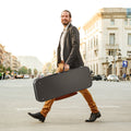 Electric Guitar Hard Case 1095mm Black PVC Padded Water-Resistant