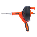 Drain Auger 25ft 1/4in Drum Snake Clog Remover Manual Feed