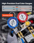 AC Manifold Gauge Set R22 R404A R410A R12 4 Way 1.5m Hoses