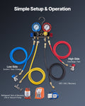 AC Manifold Gauge Set R134a R404A R22 R1234yf 4 Way 1.5m