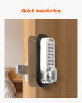 Mechanical Keyless Door Lock 14 Key Zinc Alloy Waterproof Gate