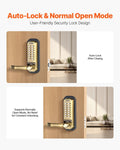Mechanical Keyless Door Lock Stainless Steel Waterproof 14 Key