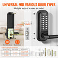 Mechanical Keyless Door Lock 14 Digit Keypad Embedded Handle
