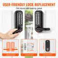Mechanical Keyless Door Lock 14 Digit Keypad Embedded Handle