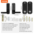 Mechanical Keyless Door Lock 14 Digit Keypad Embedded Handle