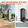 Mechanical Keyless Door Lock 14 Digit Keypad Waterproof Zinc Alloy