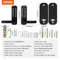 Mechanical Keyless Door Lock 14 Digit Keypad Waterproof Zinc Alloy