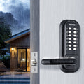 Mechanical Keyless Door Lock 14 Digit Keypad Waterproof Zinc Alloy