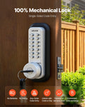 Keyless Door Lock 4-7 Digit Code Push Button Combo Silver Indoor Outdoor
