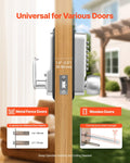 Keyless Door Lock 4-7 Digit Code Push Button Combo Silver Indoor Outdoor