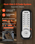 Keyless Door Lock 4-7 Digit Code Push Button Combo Silver Indoor Outdoor