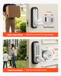 Keyless Door Lock 4-7 Digit Code Push Button Combo Silver Indoor Outdoor