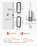 Keyless Door Lock 4-7 Digit Code Push Button Combo Silver Indoor Outdoor