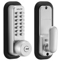 Keyless Door Lock 4-7 Digit Code Push Button Combo Silver Indoor Outdoor