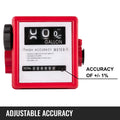 Fuel Flow Meter 20 GPM 3-Digital Display Diesel Gasoline Transfer