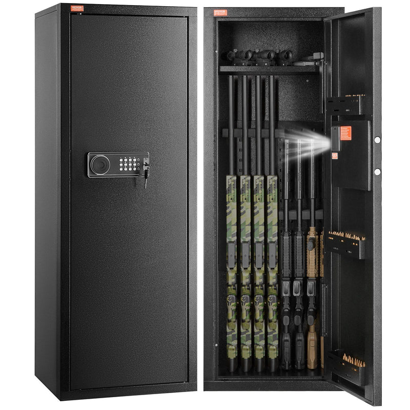 6-8 Rifles Gun Safe Digital Keypad Lock Tall Storage Cabinet