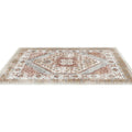 Area Rug 2743x3658mm Brown Red Washable Non-Slip Carpet