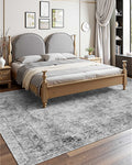 Area Rug 2743x3658mm Large Washable Boho Grey Non-Slip Soft