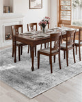 Area Rug 2743x3658mm Large Washable Boho Grey Non-Slip Soft