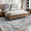 Area Rug 2743x3658mm Large Washable Boho Grey Non-Slip Soft