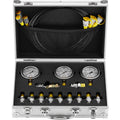 Hydraulic Pressure Test Kit 250/400/600bar 3 Gauges 11 Couplings