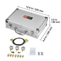 Hydraulic Pressure Test Kit, 250/400/600bar, 3 Gauges 9 Test Couplings 3 Test Hoses, Excavator Hydraulic Test Gauge Set with Portable Carrying Case for Excavator Tractors Construction Machinery