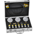 Hydraulic Pressure Test Kit 250/400/600bar 3 Gauges 9 Couplings