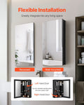 Medicine Cabinet 14x24 Aluminium Mirror Bathroom Wall Mounted Recessed