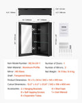 Medicine Cabinet 14x24 Aluminium Mirror Bathroom Wall Mounted Recessed