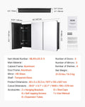 Aluminum Medicine Cabinet 40inch Mirror 4-Shelf Bathroom Wall Mount