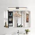 Aluminum Medicine Cabinet 40inch Mirror 4-Shelf Bathroom Wall Mount