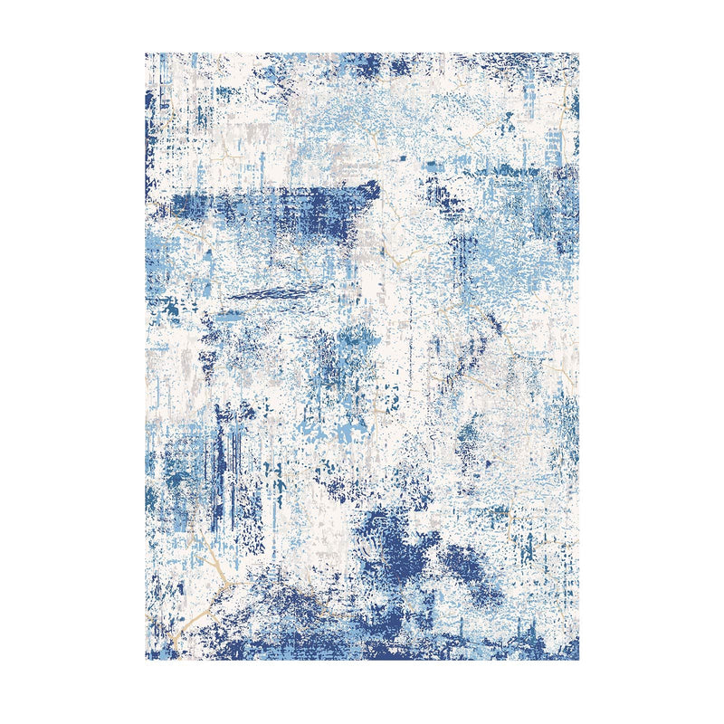 Area Rug, 1524x2133.6mm Large Washable Rug, Non-Slip and Tear-Resistant Soft Carpet, Pet & Child Friendly Modern Area Rugs, Indoor Mat for Bedroom, Office, Living Room, Kids Room, Entryway, Blue