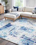 Area Rug 1524x2133mm Washable Non-Slip Soft Carpet Blue