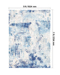 Area Rug 1524x2133mm Washable Non-Slip Soft Carpet Blue