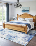 Area Rug 1524x2133mm Washable Non-Slip Soft Carpet Blue