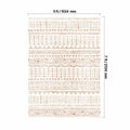 Area Rug, 1524x2133.6mm Large Washable Rug, Non-Slip Tear-Resistant Soft Carpet, Pet & Child Friendly Modern Area Rugs, Indoor Mat for Bedroom, Office, Living Room, Kids Room, Entryway, Beige