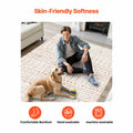 Area Rug, 1524x2133.6mm Large Washable Rug, Non-Slip Tear-Resistant Soft Carpet, Pet & Child Friendly Modern Area Rugs, Indoor Mat for Bedroom, Office, Living Room, Kids Room, Entryway, Beige
