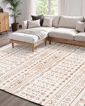 Large Area Rug 1.5x2.1m Washable Non-Slip Beige Carpet