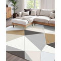 Area Rug, 1524x2133.6mm Large Washable Rug, Non-Slip Tear-Resistant Soft Carpet, Pet & Child Friendly Modern Area Rugs, Indoor Mat for Bedroom, Living Room, Kids Room, Entryway, Charcoal Gray
