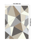Area Rug 1524x2134mm Washable Non-Slip Soft Carpet Charcoal