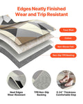 Area Rug 1524x2134mm Washable Non-Slip Soft Carpet Charcoal