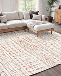Large Area Rug 1524x2438mm Washable Non-Slip Beige Carpet